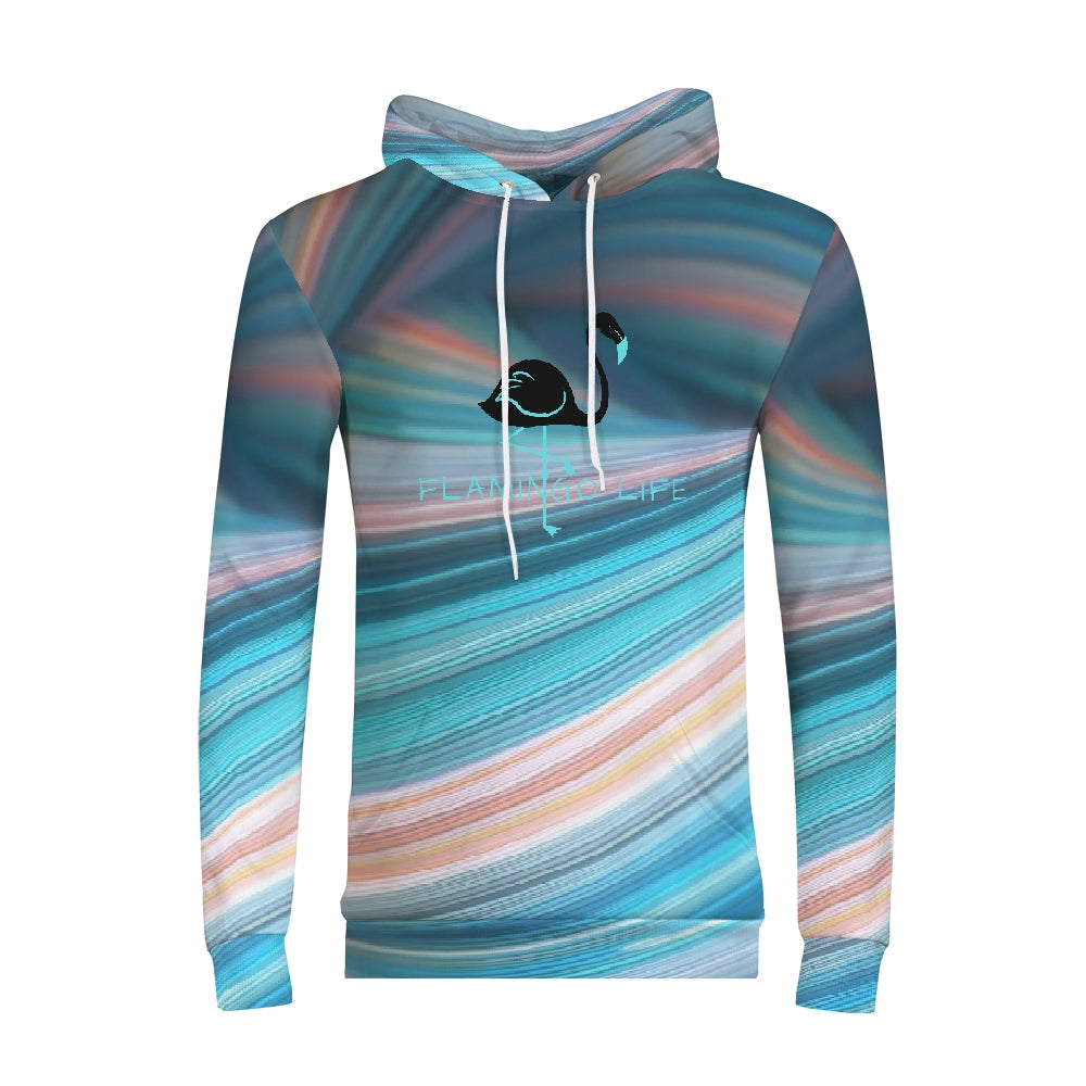 Flamingo Life Rainbow Swirl Men's Hoodie - The Flamingo Shop