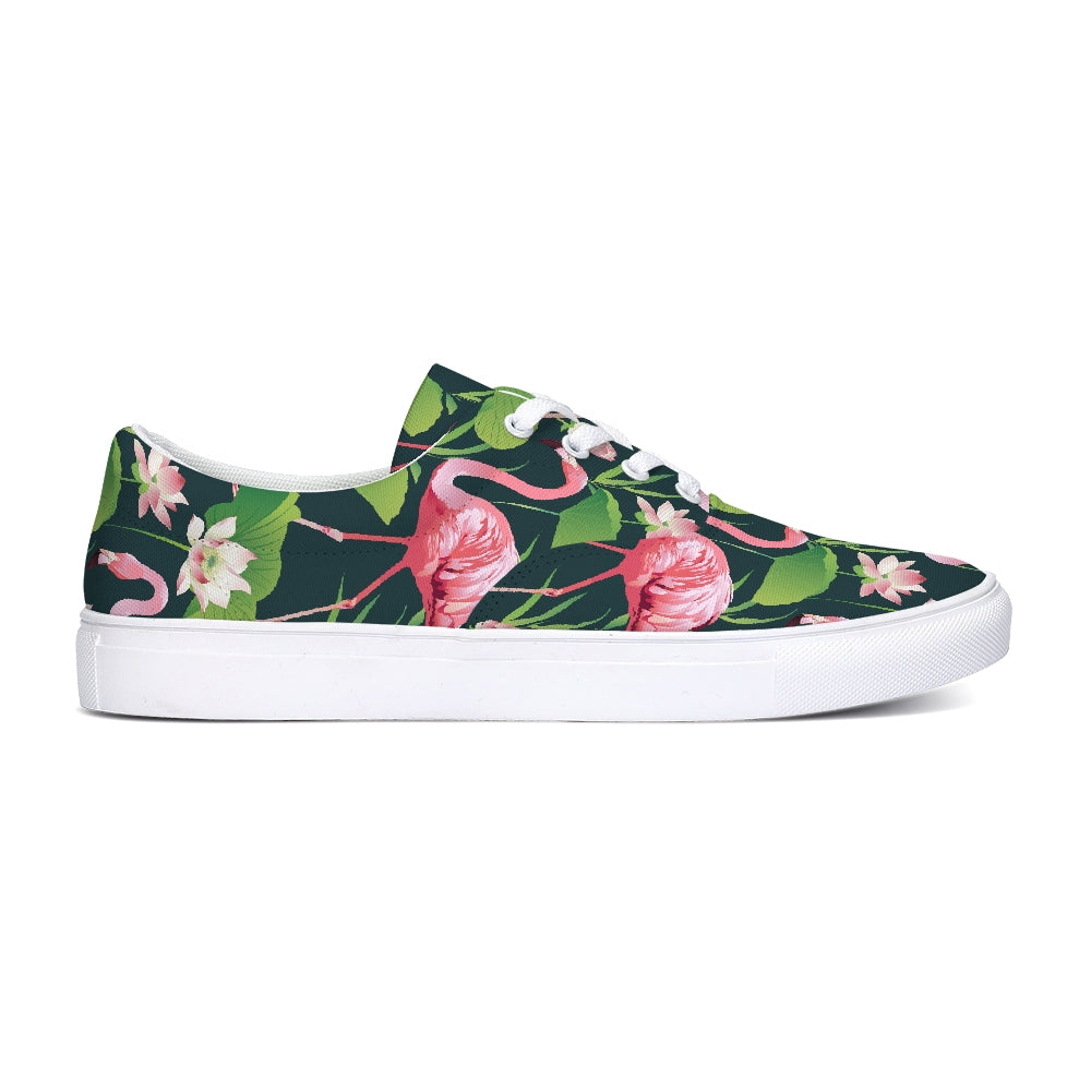 Pretty Flamingos Lace Up Canvas Shoes - The Flamingo Shop