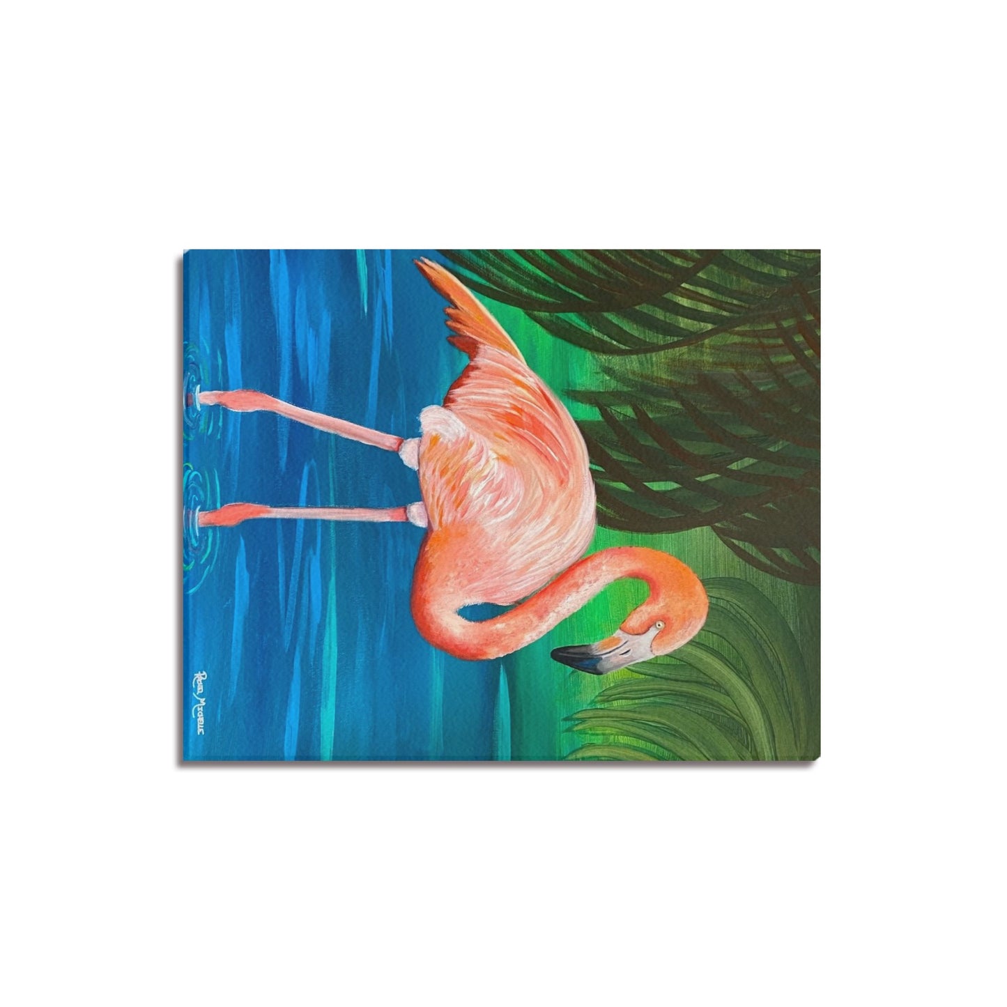 Tropical Flamingo Canvas Print