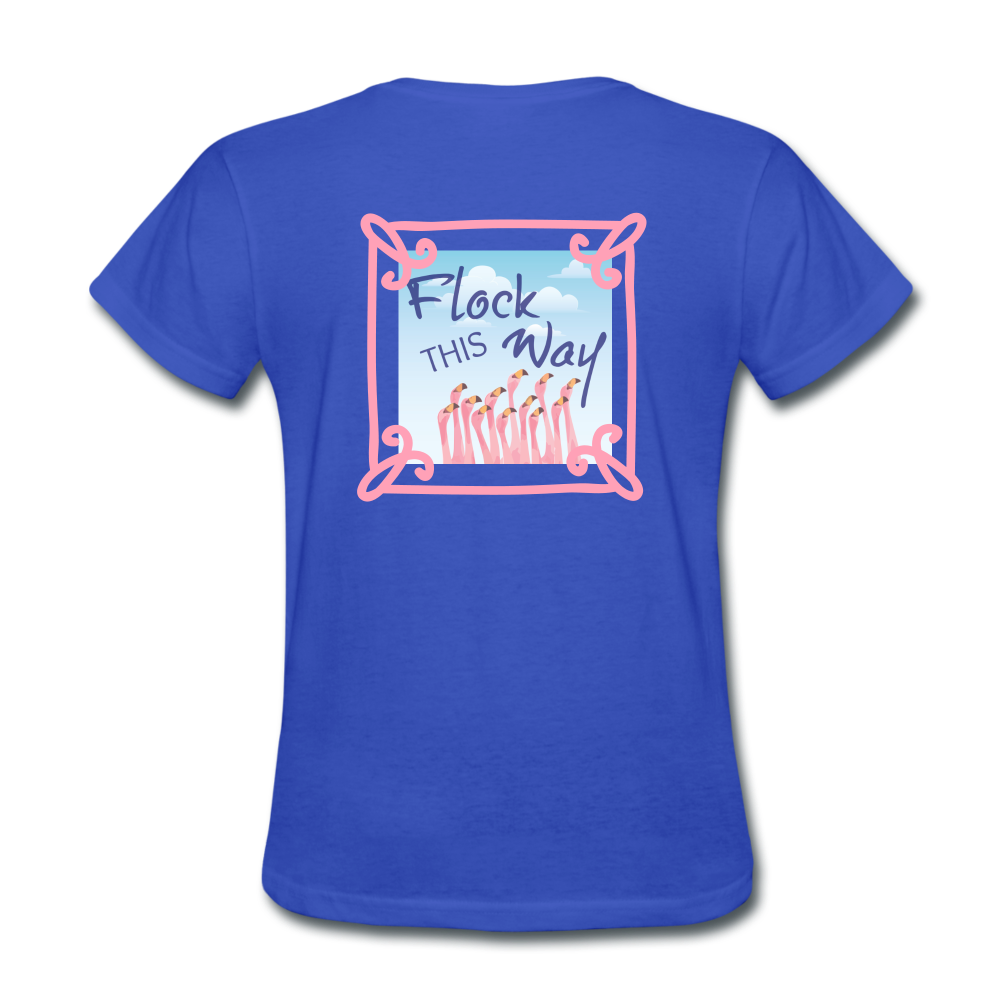 Flock This Way Flamingo Womens T-shirt - The Flamingo Shop