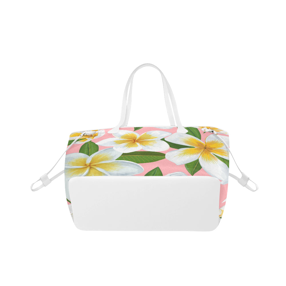 Flamingo Life Pink and White Plumeria Tote - The Flamingo Shop