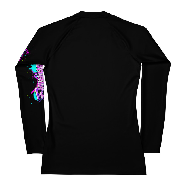 Flamingo Life® Neon Women's Rash Guard Swim Shirt