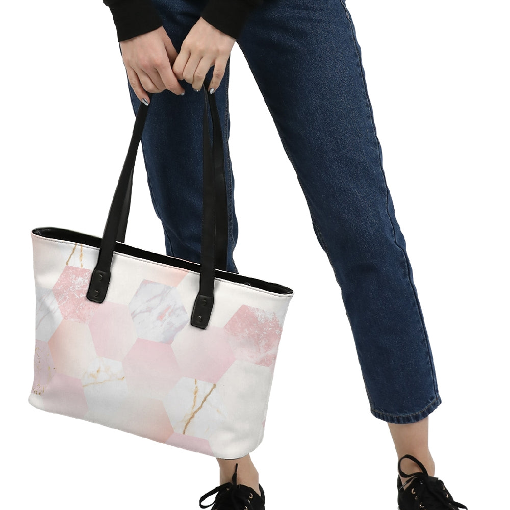 Flamingo Life Marbled Hex Tote - The Flamingo Shop