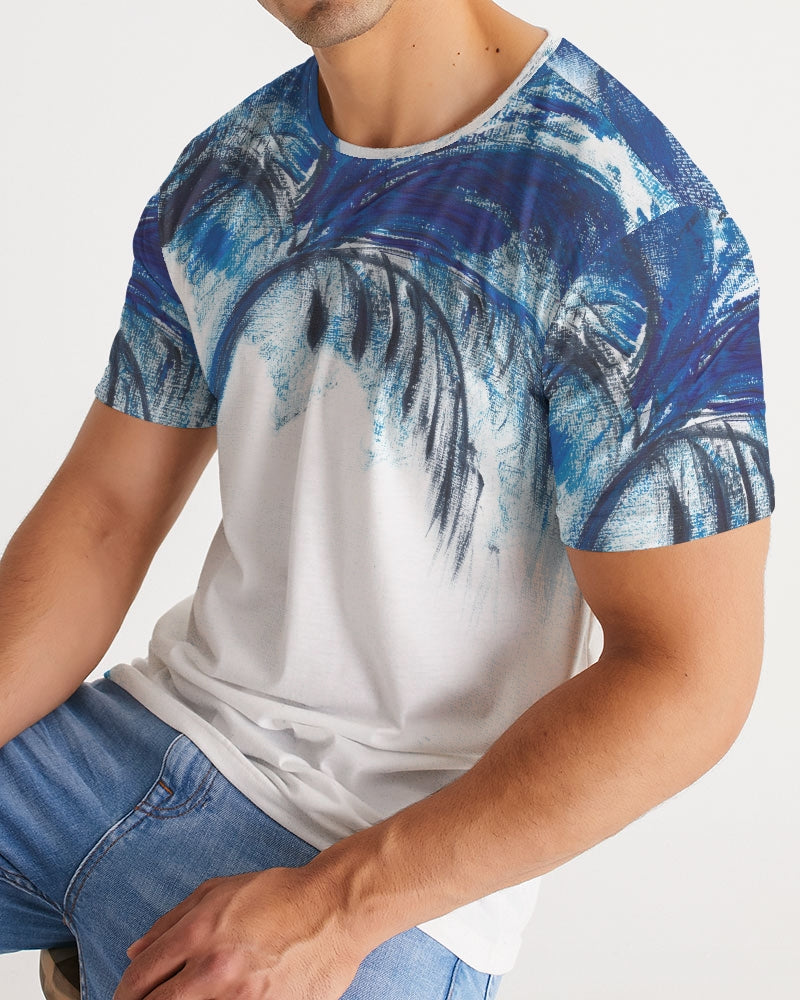 Flamingo Life® Blue Palm Tree Men's Tee