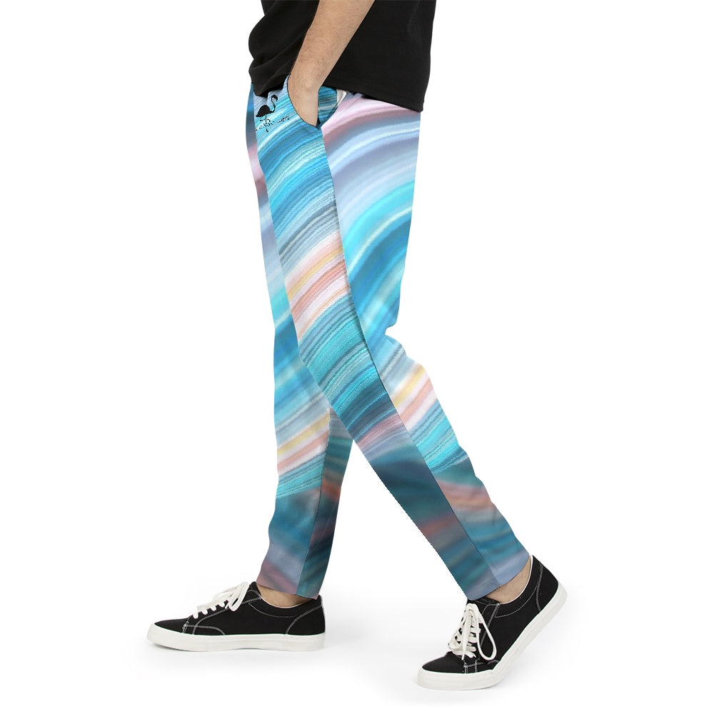 Flamingo Life Rainbow Swirl   Men's Joggers - The Flamingo Shop