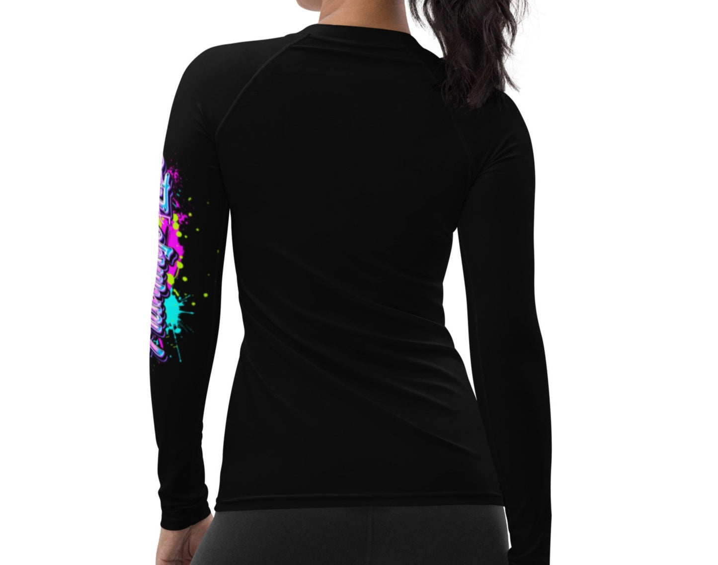 Flamingo Life® Neon Women's Rash Guard Swim Shirt