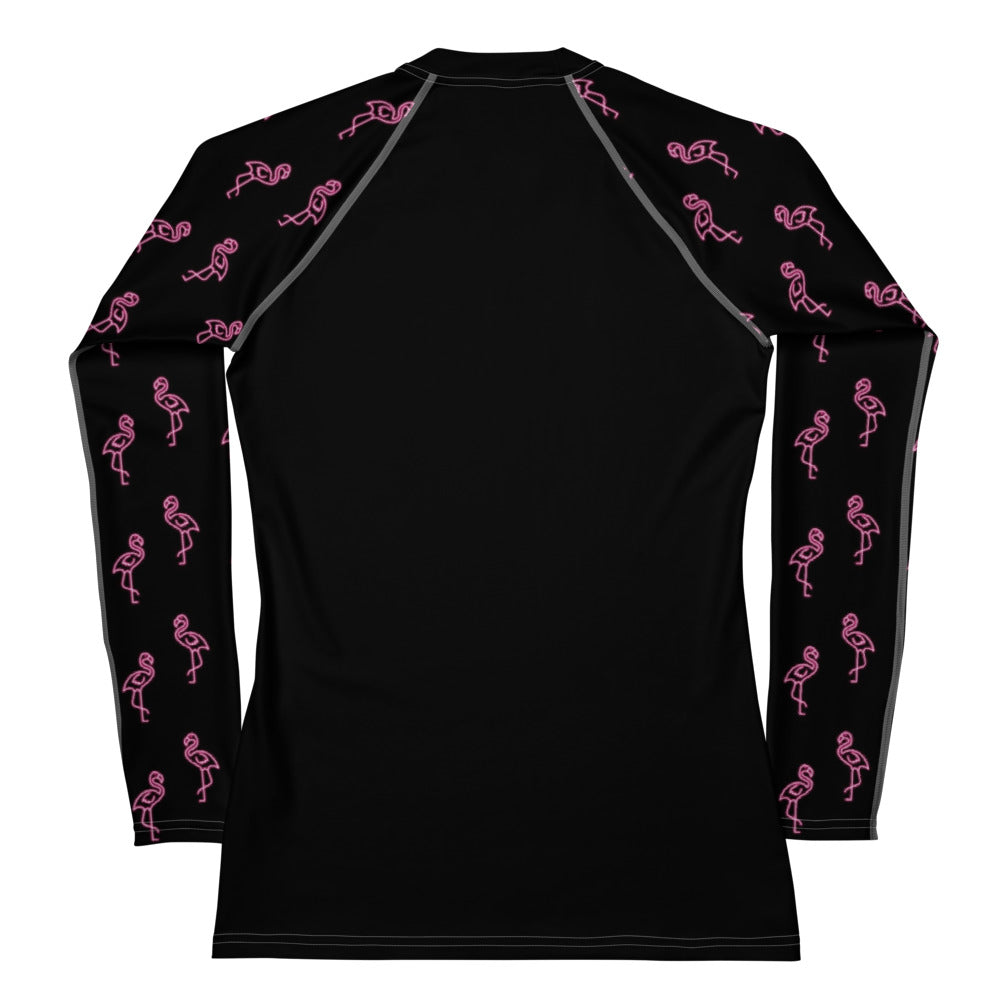 Flamingo Life® Neon Women's Swim Rash Guard