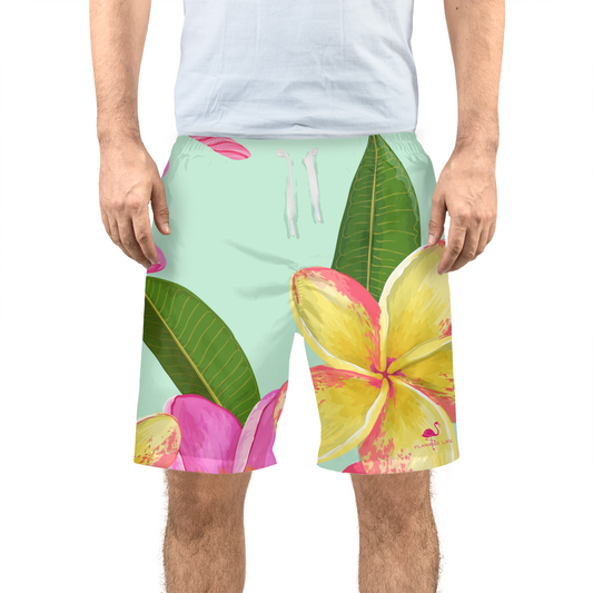 Tropical Flowers Men's Swim Trunk