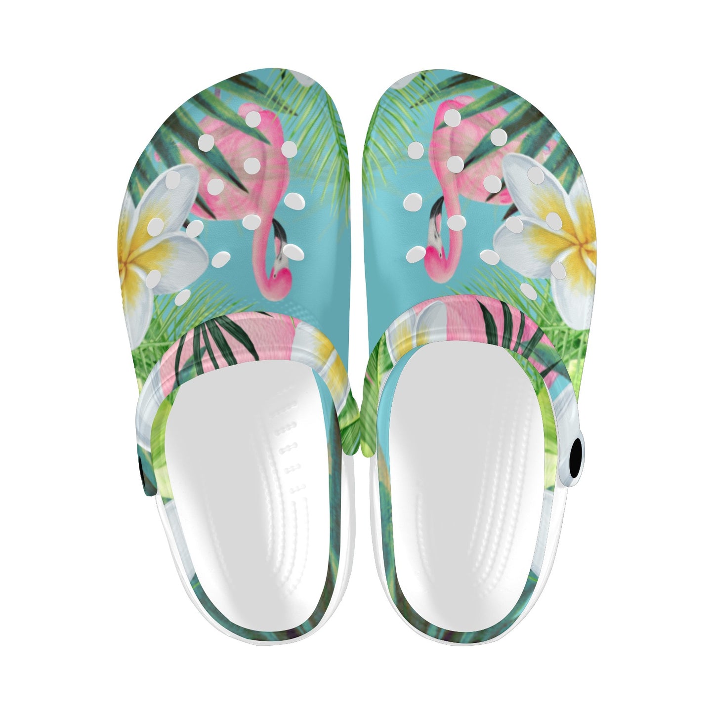 Tropical Flamingo Clogs Blue