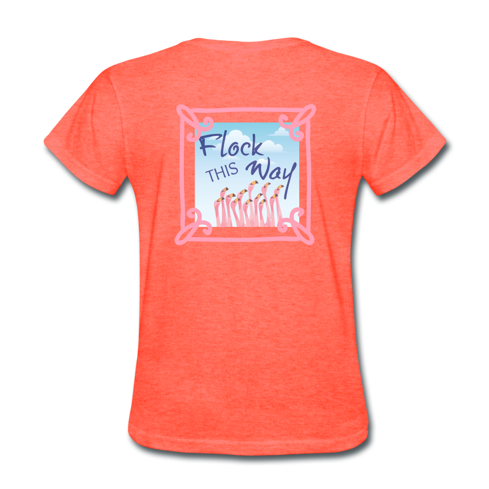 Flock This Way Flamingo Womens T-shirt - The Flamingo Shop