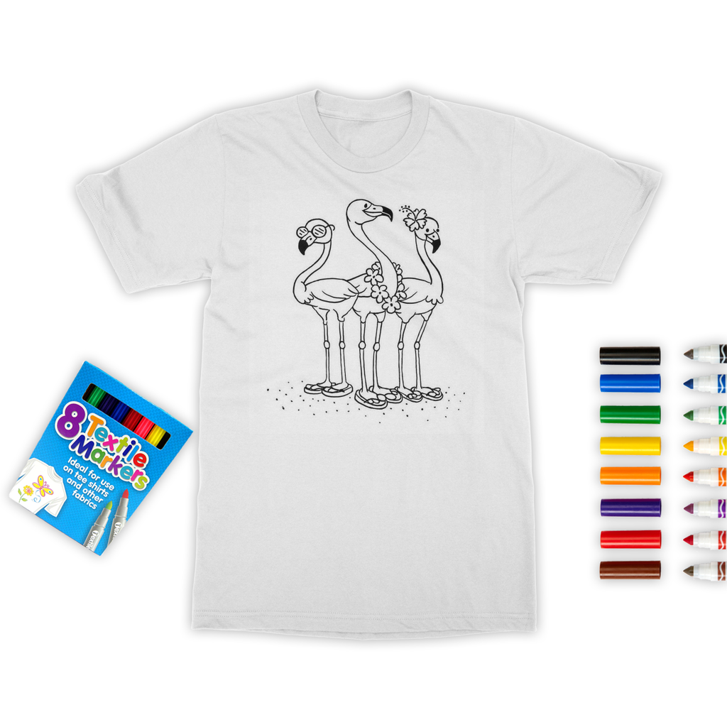 Flamingo Coloring T-Shirt - The Flamingo Shop