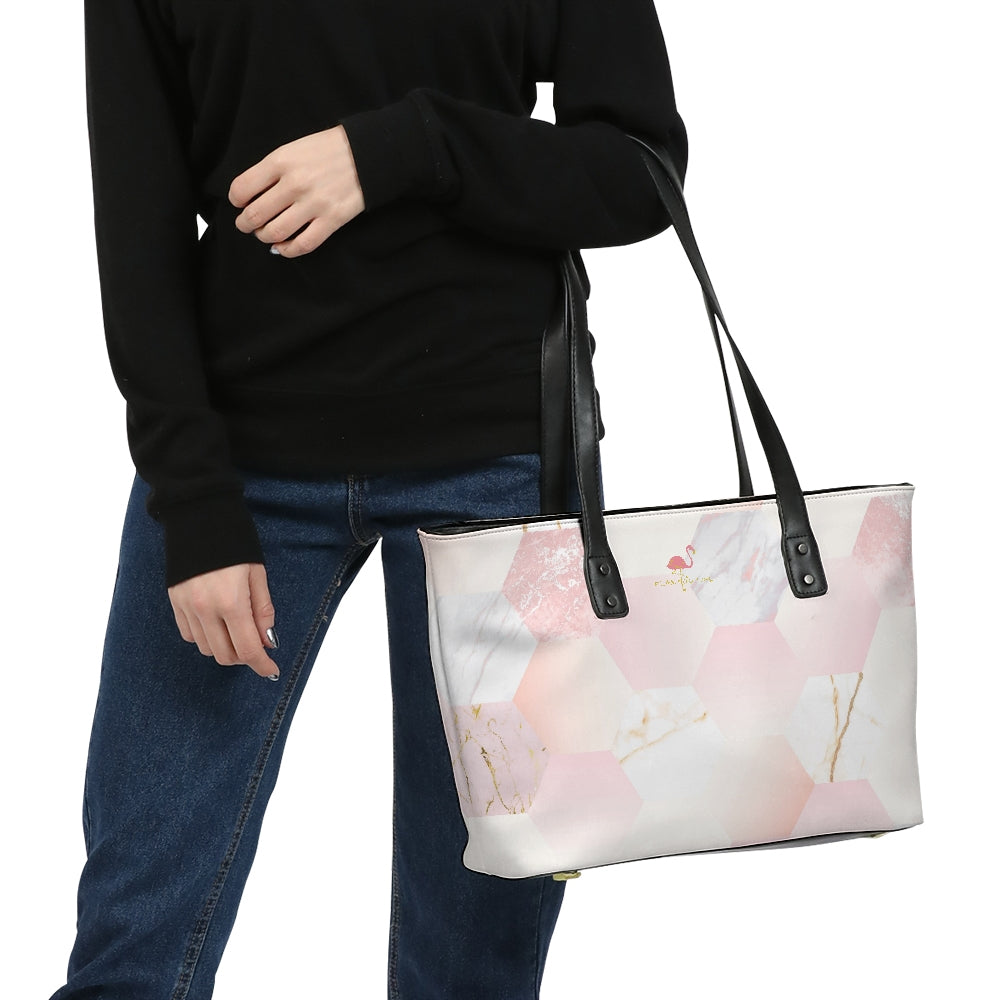 Flamingo Life Marbled Hex Tote - The Flamingo Shop