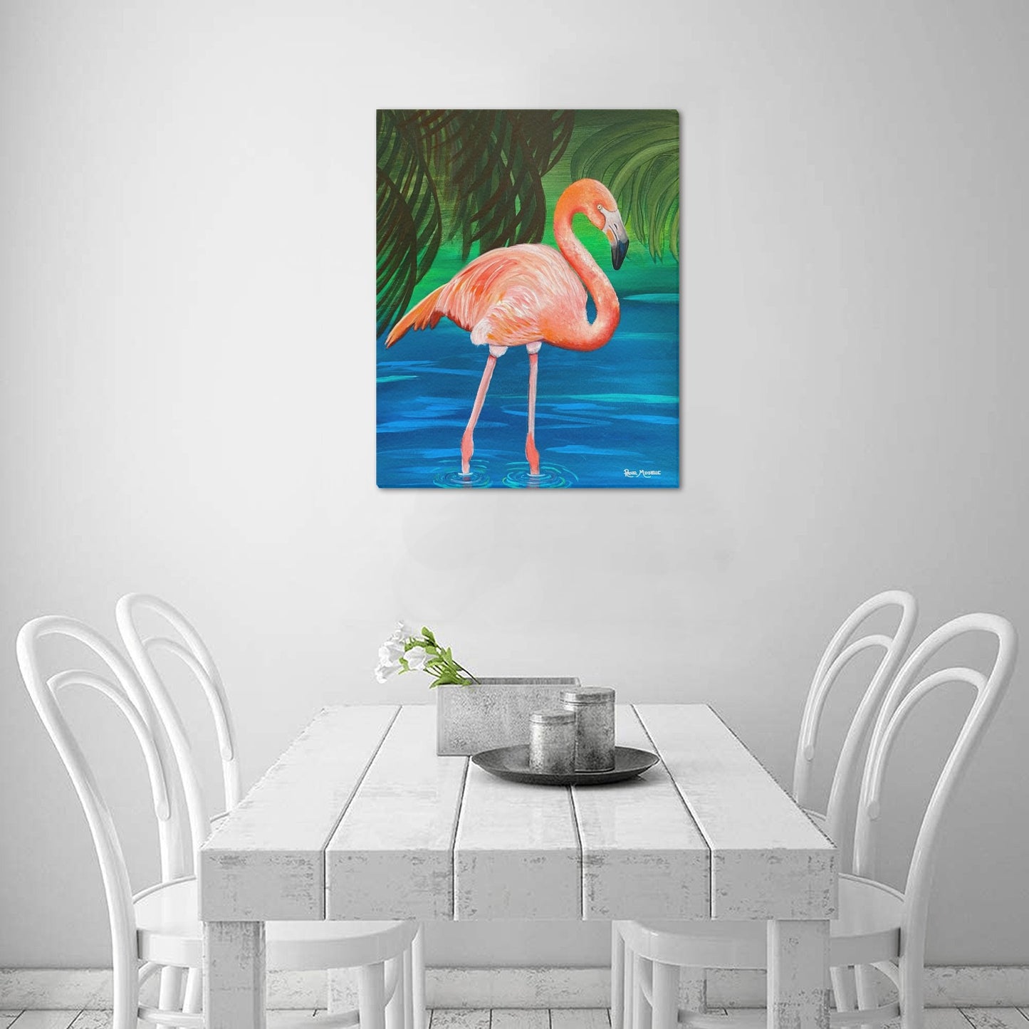 Tropical Flamingo Canvas Print