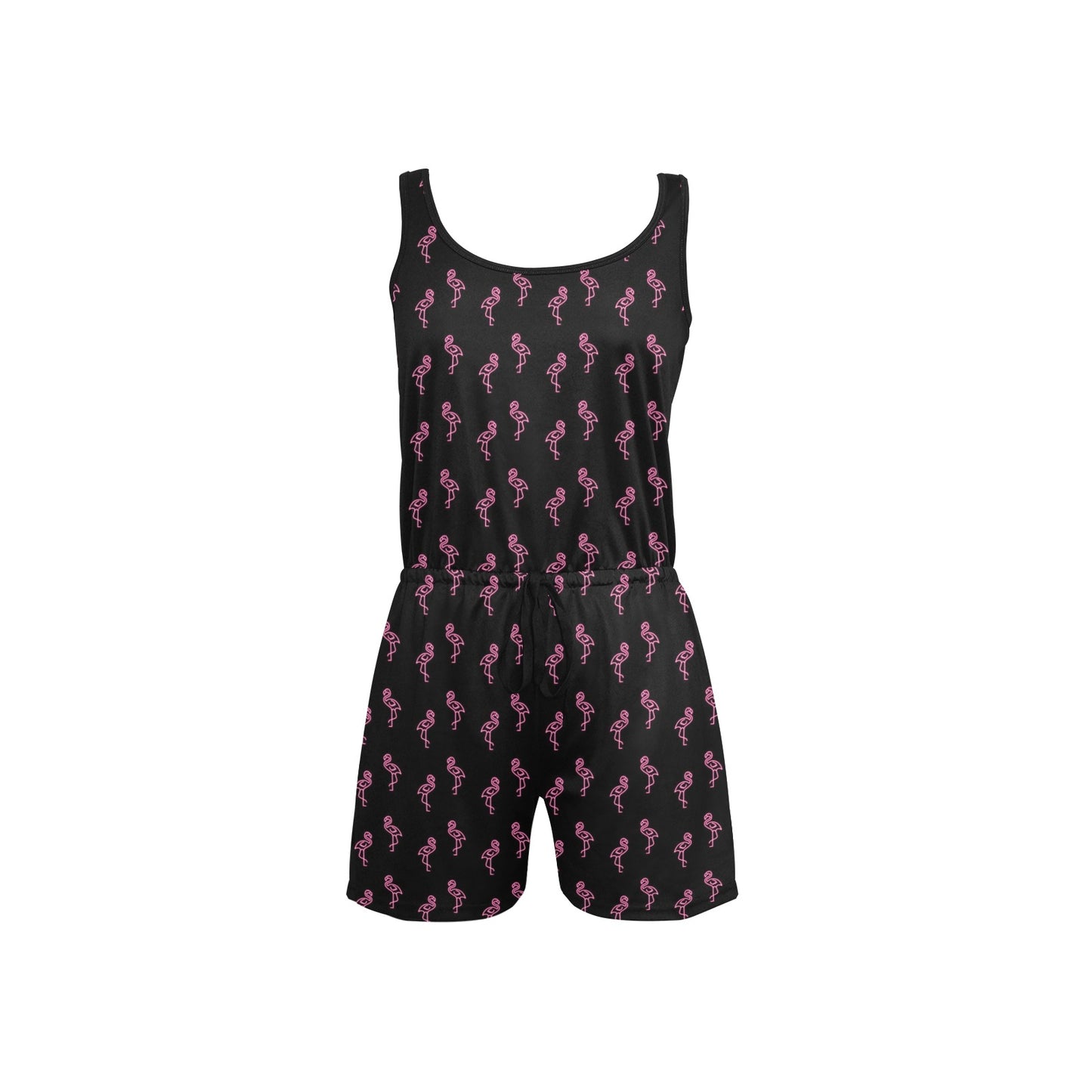 Neon Flamingo Pattern Romper