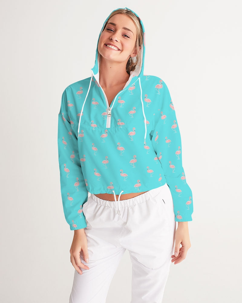 Blue Flamingo Women's Cropped Windbreaker