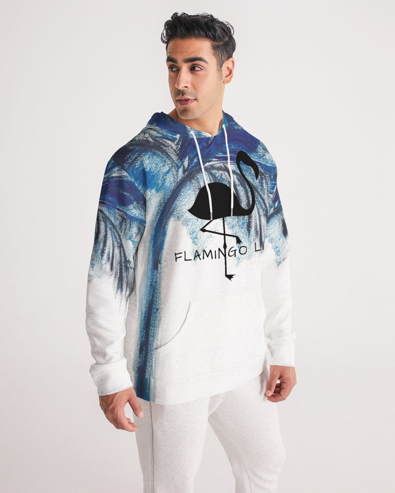 Flamingo Life® Blue Palm Tree Men's Hoodie