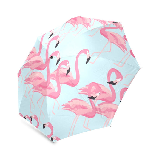 Pink and Blue Flamingo Umbrella