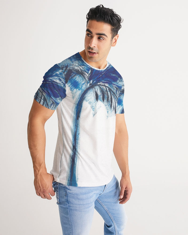 Flamingo Life® Blue Palm Tree Men's Tee