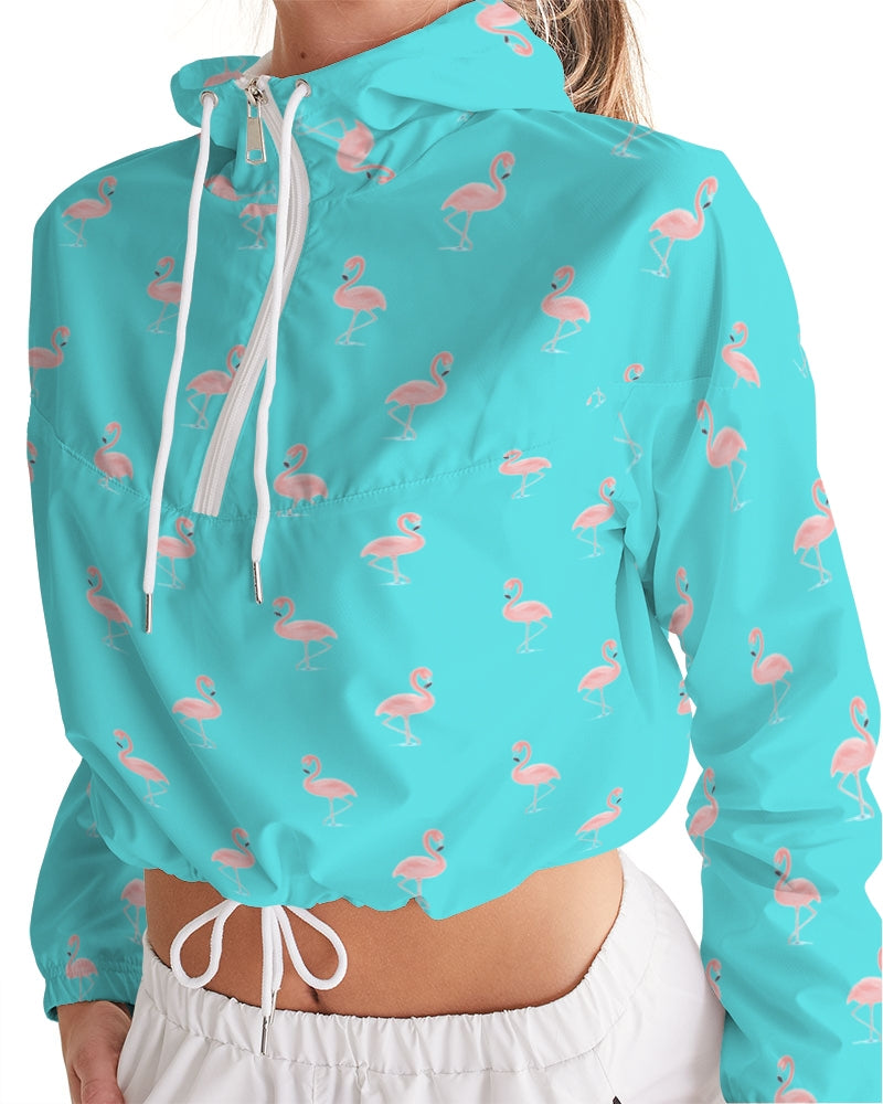 Blue Flamingo Women's Cropped Windbreaker