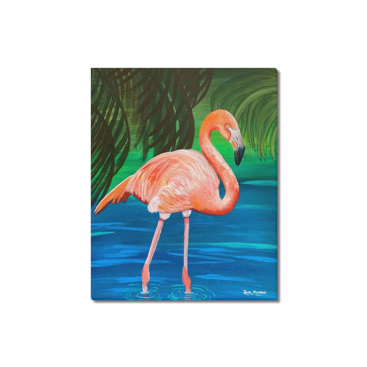 Tropical Flamingo Canvas Print