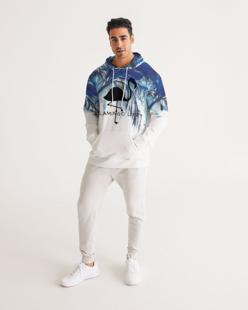 Flamingo Life® Blue Palm Tree Men's Hoodie