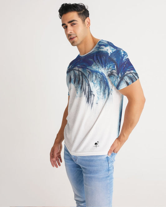 Flamingo Life® Blue Palm Tree Men's Tee