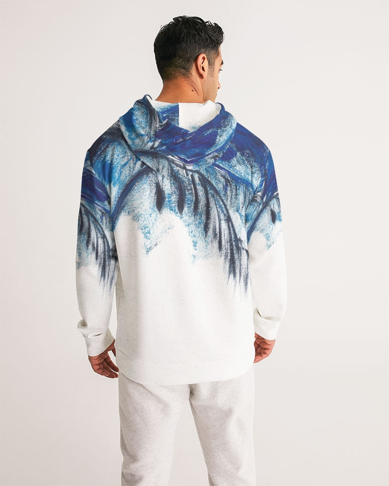 Flamingo Life® Blue Palm Tree Men's Hoodie