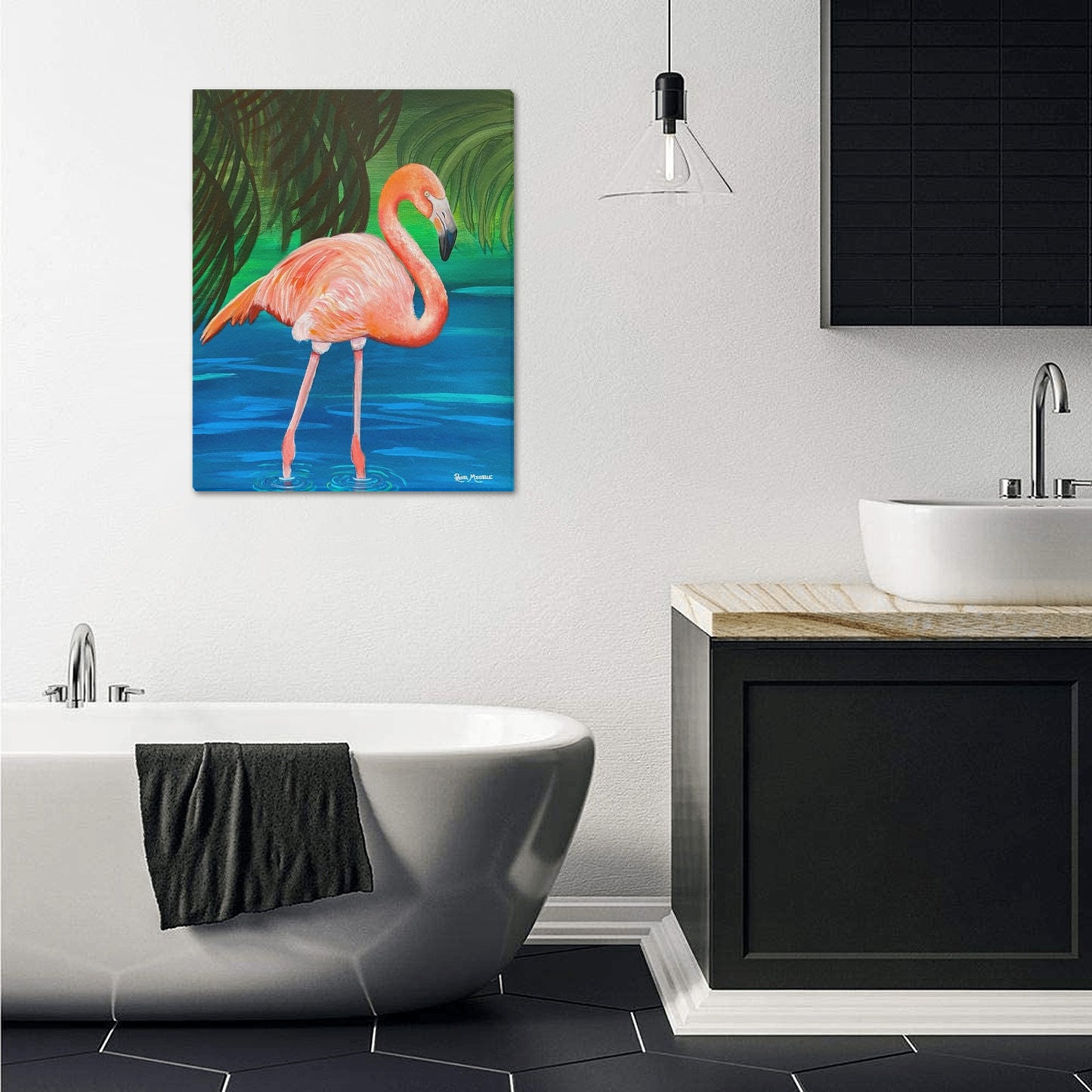 Tropical Flamingo Canvas Print