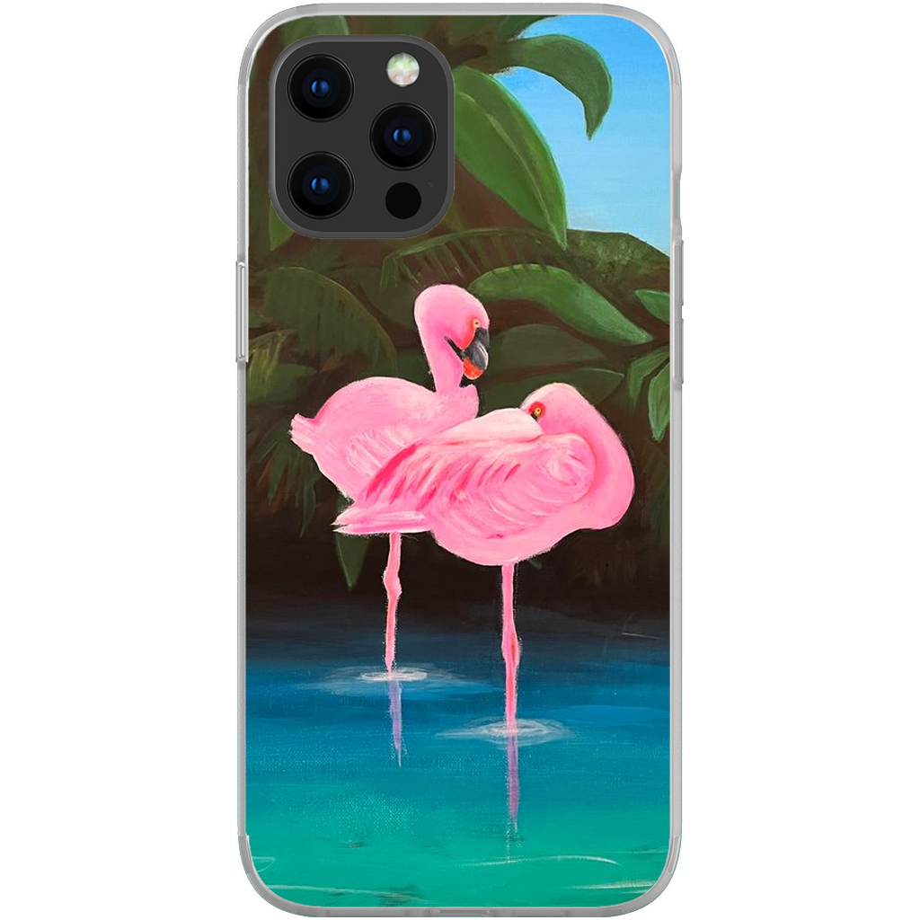 Flamingo Lagoon Phone Cases