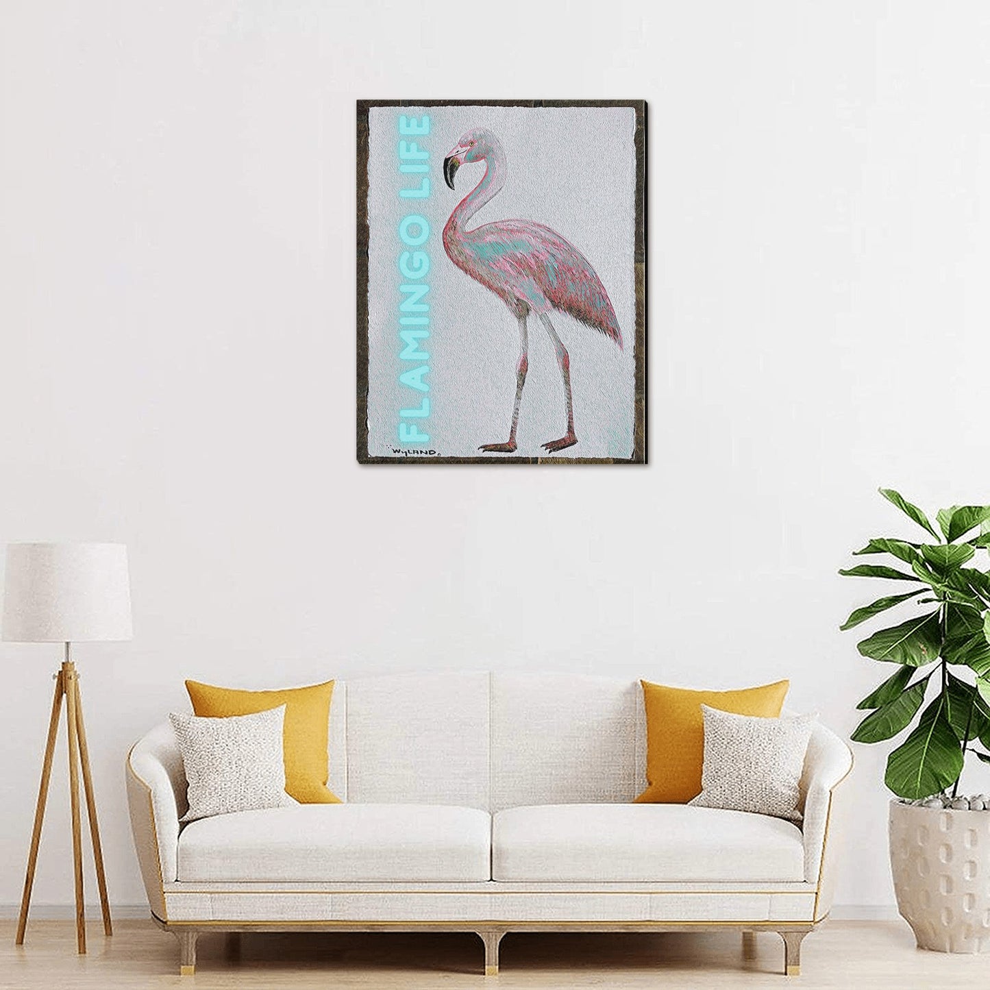 Marine Life Artist Wyland© designed Flamingo Life® Canvas Print