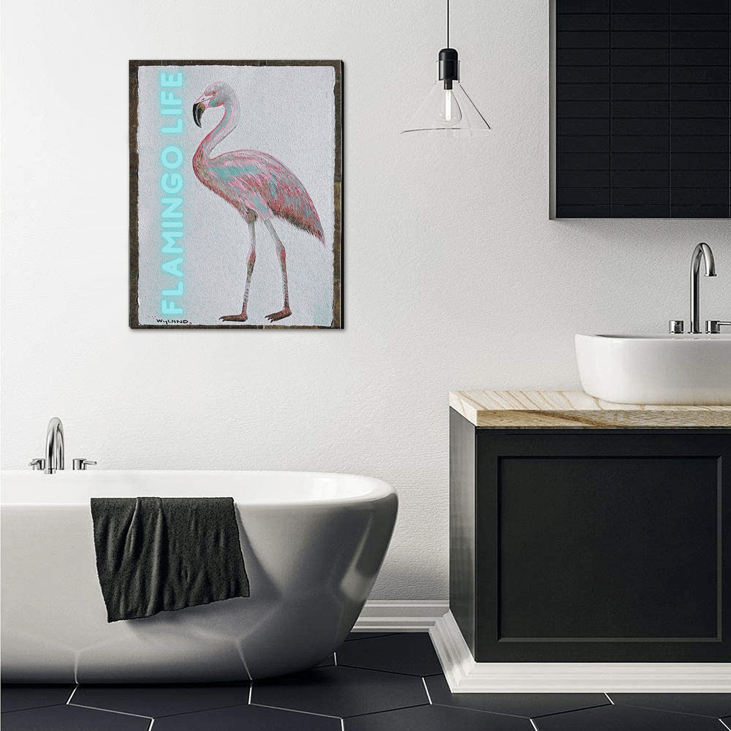 Marine Life Artist Wyland© designed Flamingo Life® Canvas Print