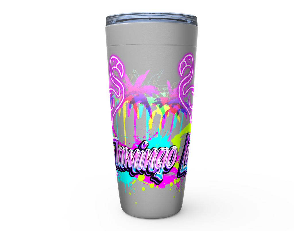 Flamingo Life® Neon Viking Stainless Steel Tumblers