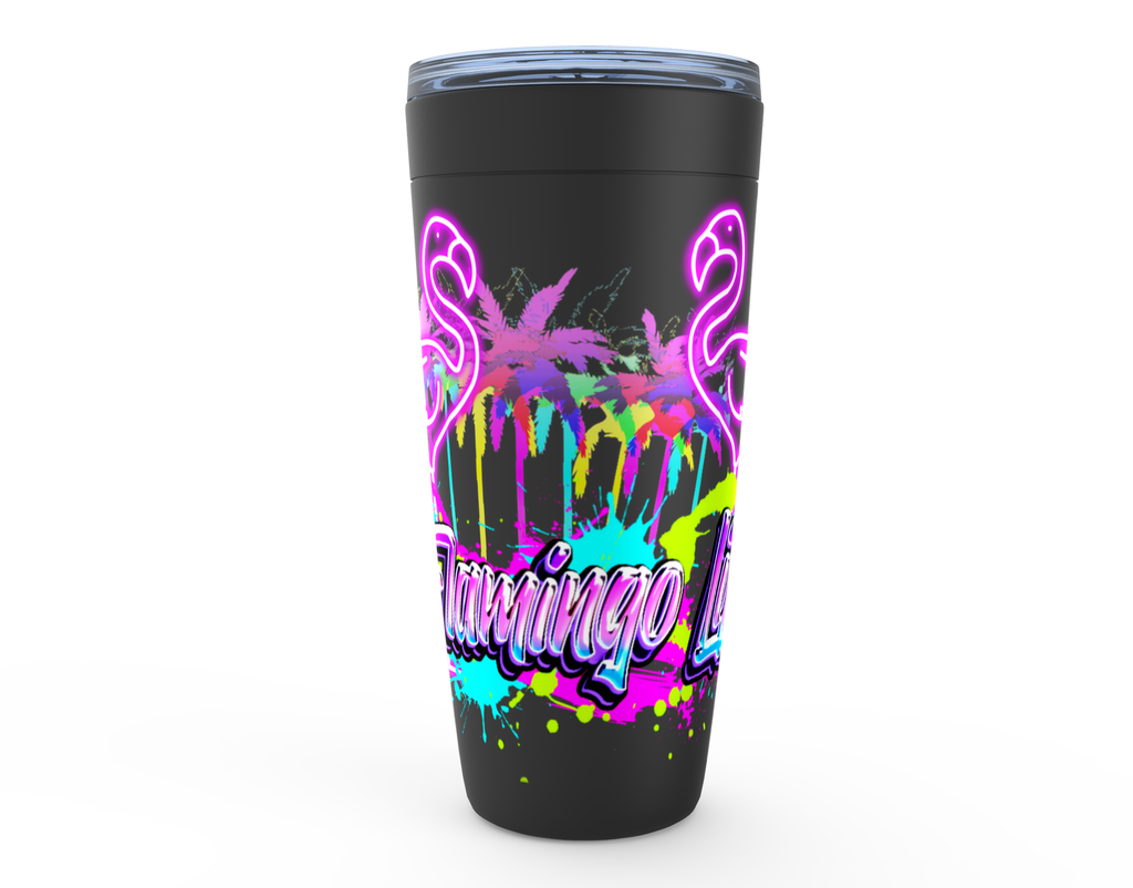 Flamingo Life® Neon Viking Stainless Steel Tumblers