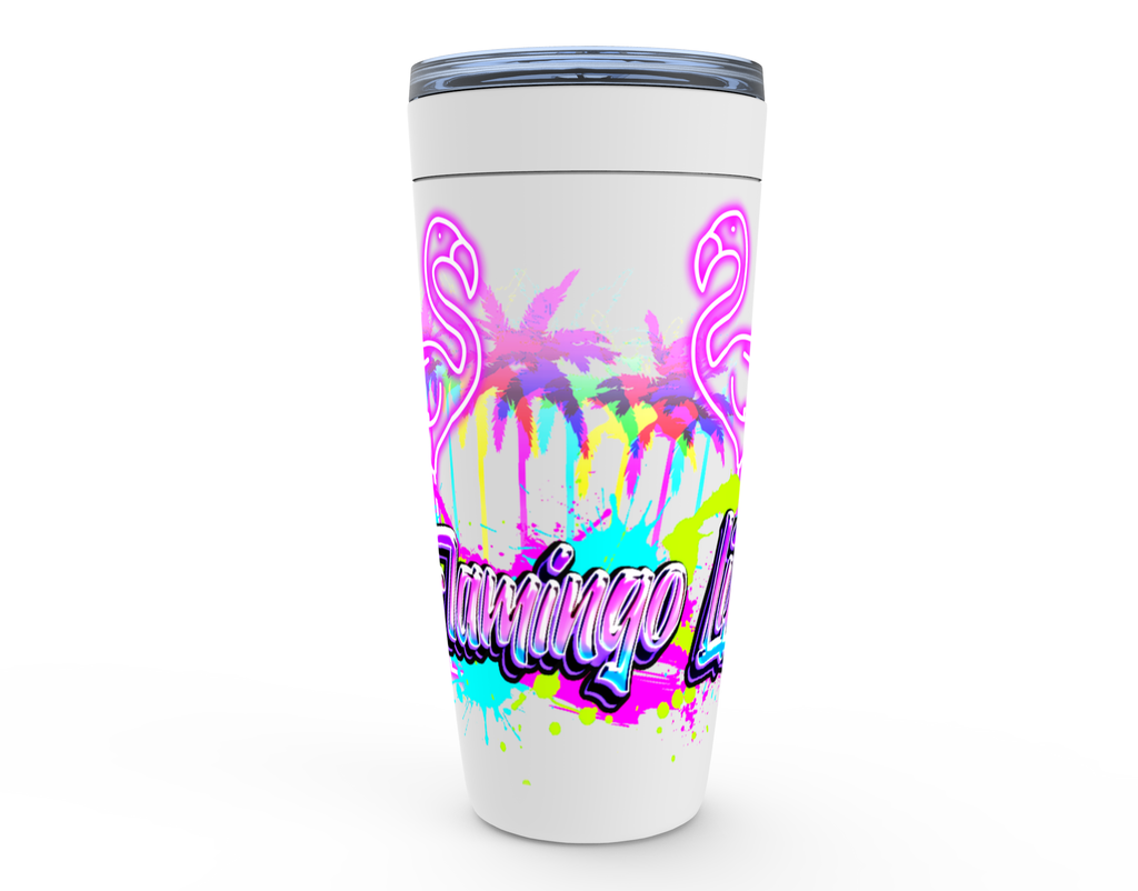 Flamingo Life® Neon Viking Stainless Steel Tumblers