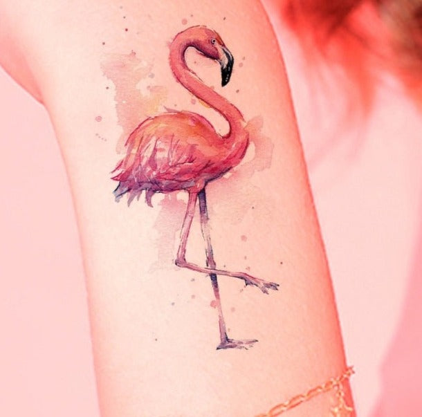 Flamingo Temporary Tattoo