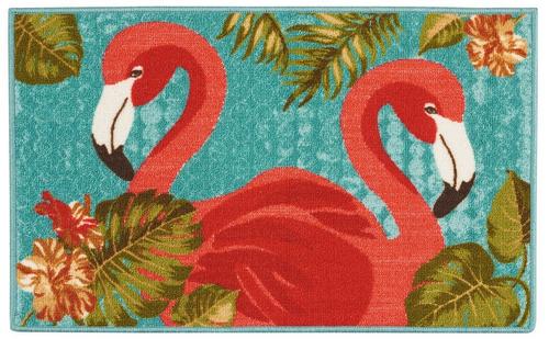 Tropical Flamingos Accent Rug