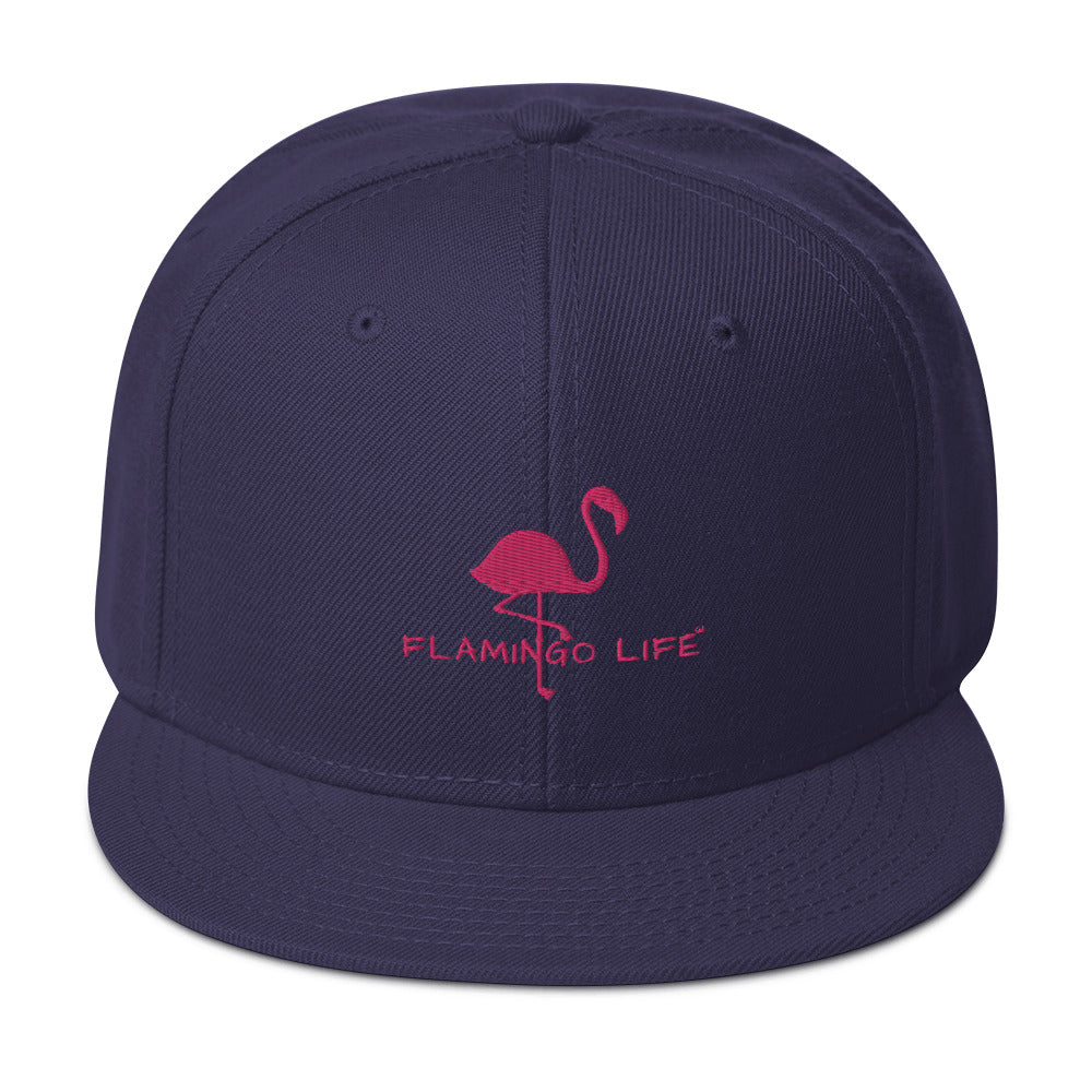 Flamingo Life® Embroidered Snapback Hat