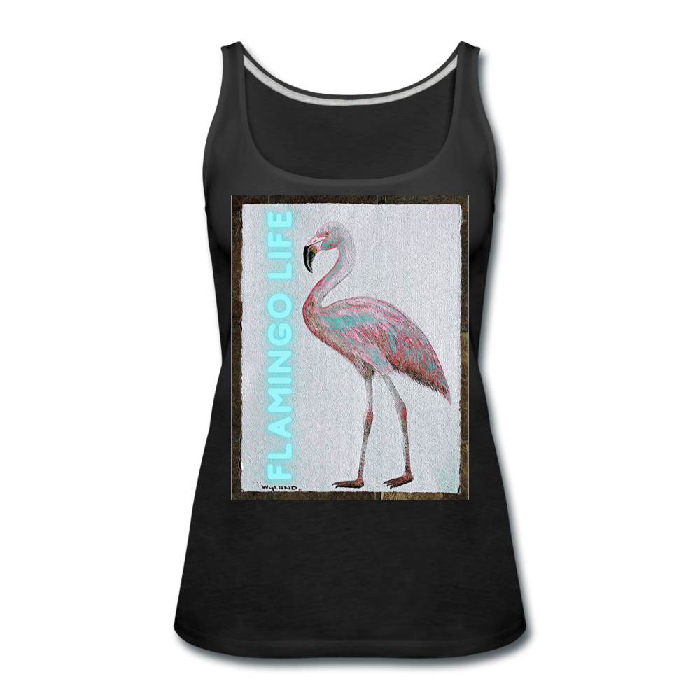 Flamingo Life® WYLAND© Designed Womens Tank - black