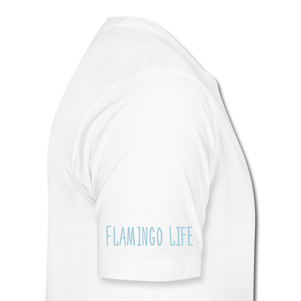 Flamingo Life® WYLAND© Designed Mens T-Shirt (Sizes up to 5XL) - white