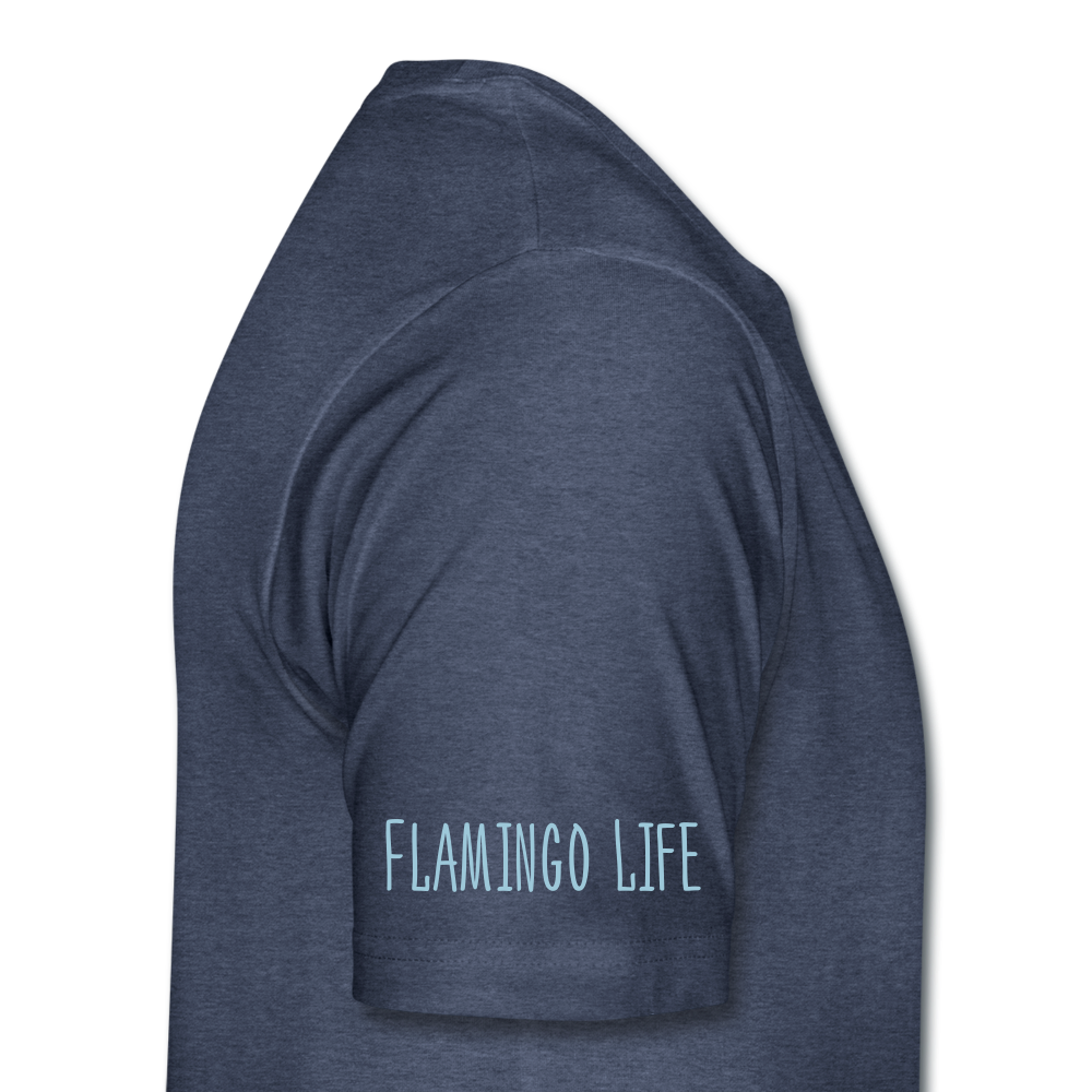 Flamingo Life® WYLAND© Designed Mens T-Shirt (Sizes up to 5XL) - heather blue