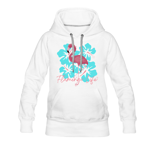 Flamingo Life® Women’s Hoodie - white