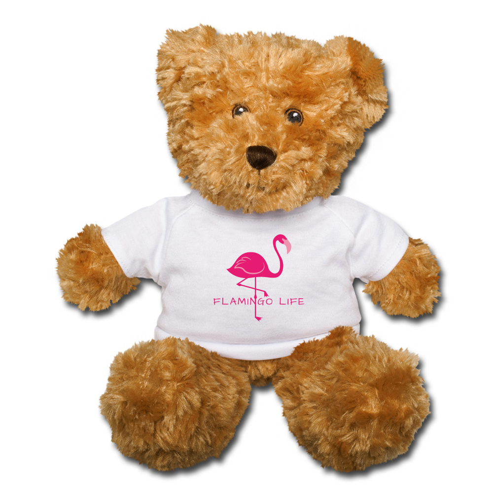 Flamingo Life Teddy Bear - white