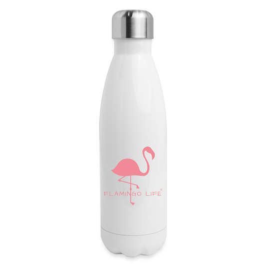 Flamingo Life® Insulated Stainless Steel Water Bottle - white