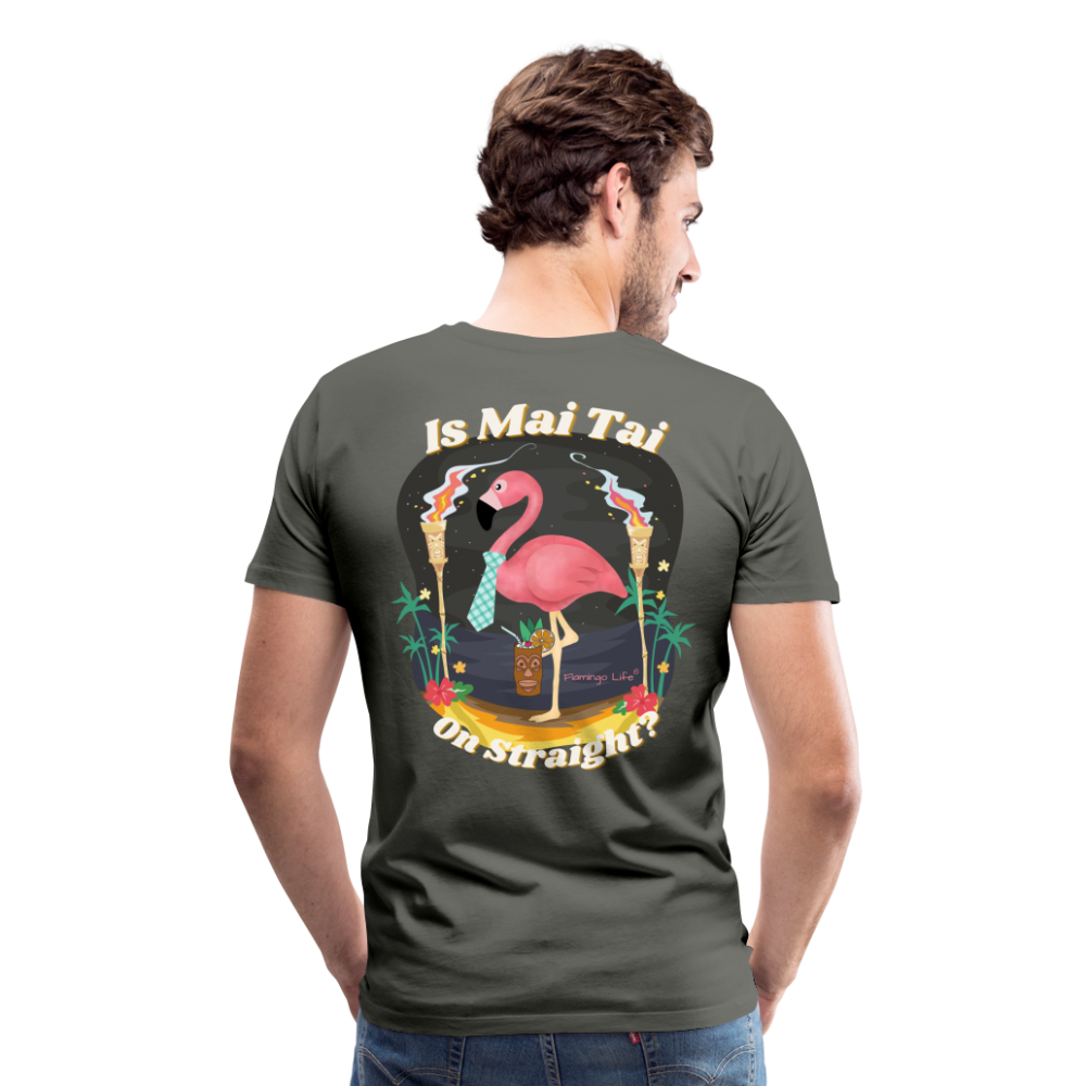 Is Mai Tai on Straight Men's T-Shirt - asphalt gray