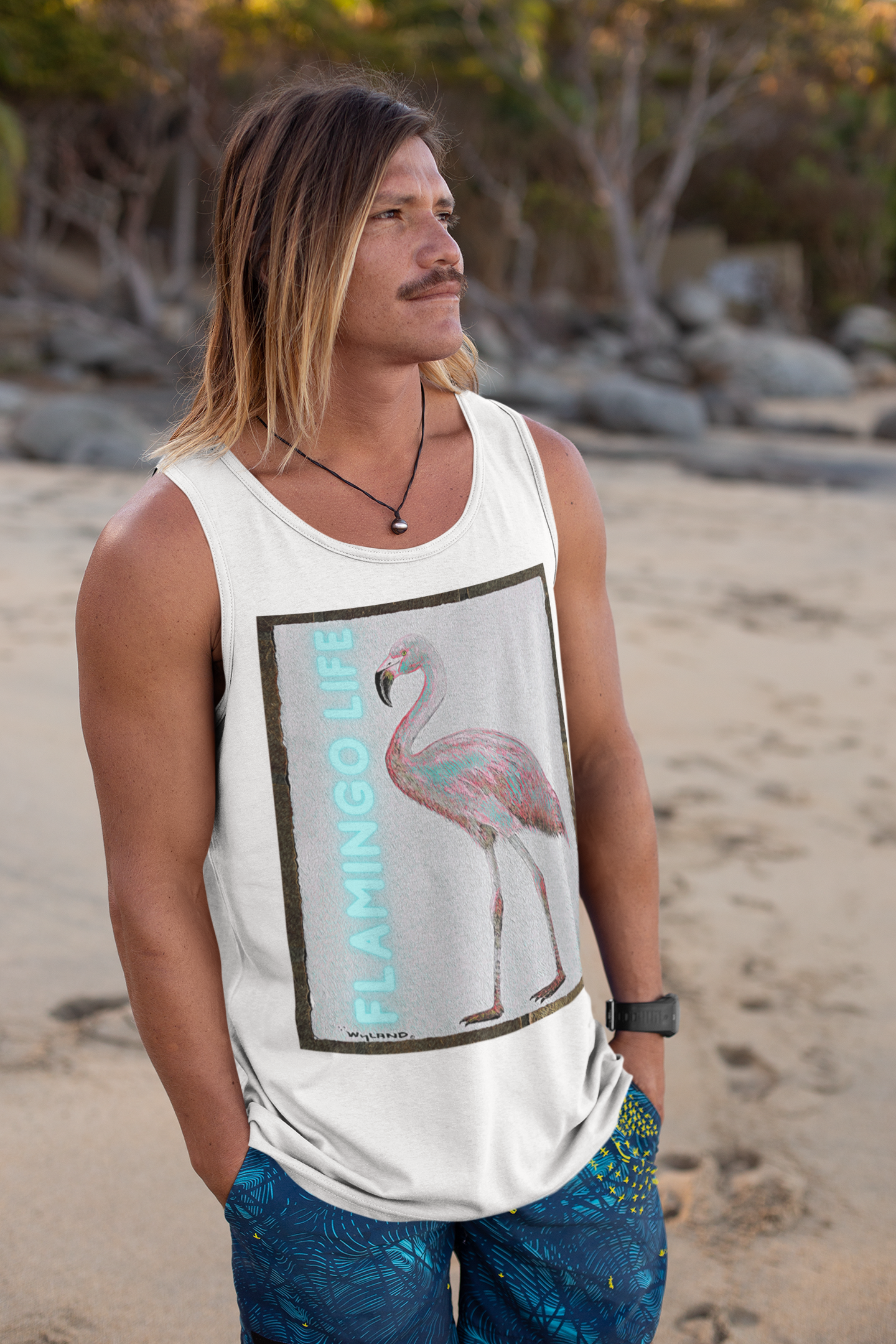 Flamingo Life® WYLAND© Designed Mens Tank