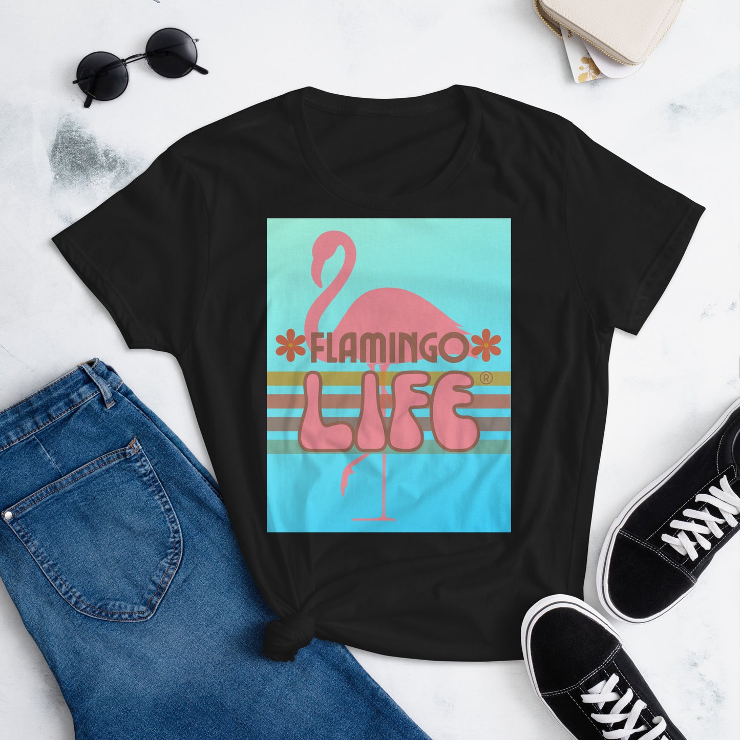 Flamingo Life® Groovy Women's T-shirt