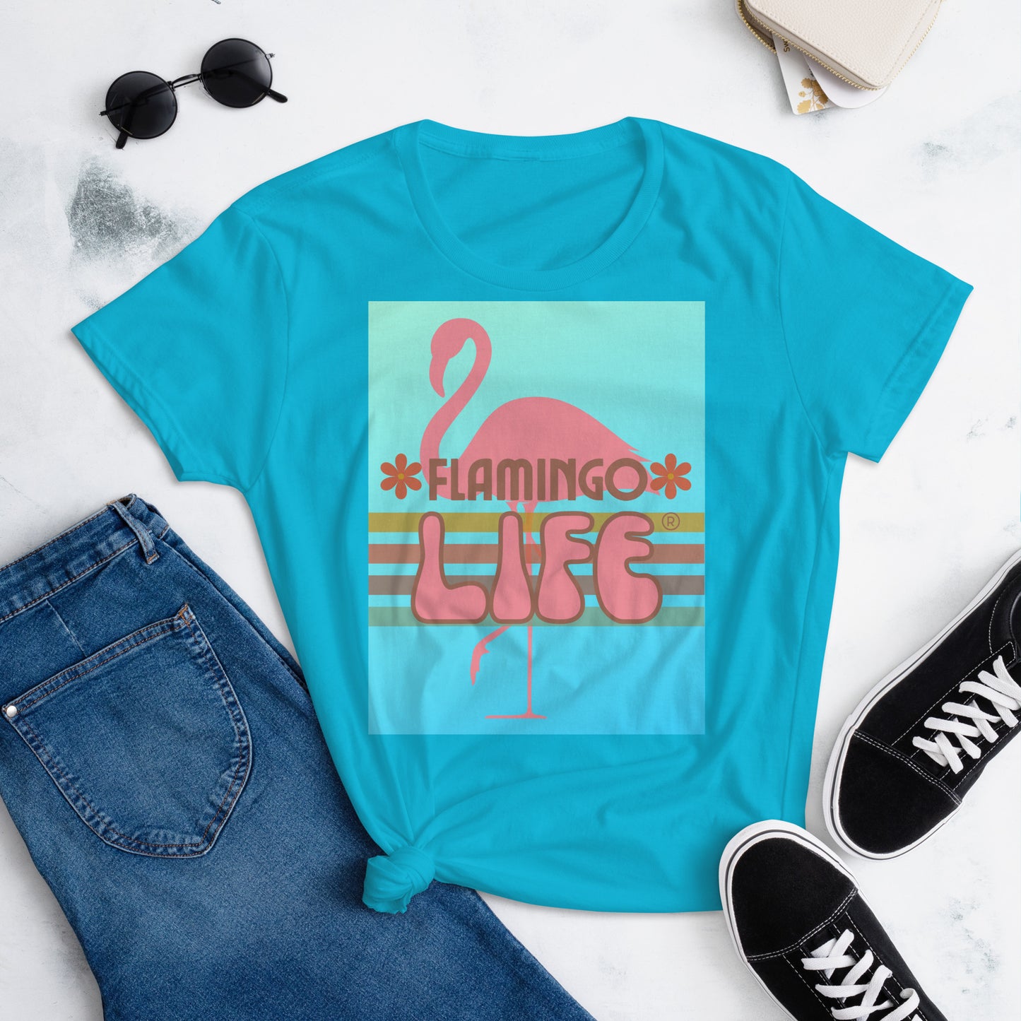 Flamingo Life® Groovy Women's T-shirt